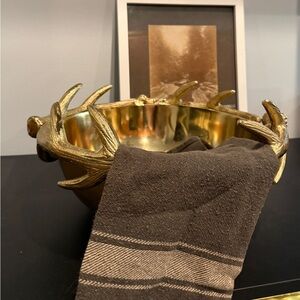 Gold Antler Decorative Bowl